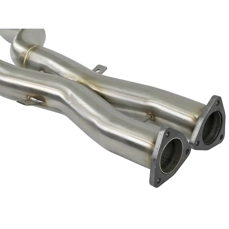 Stainless steel exhaust crossover pipes for afe mach force-xp on BMW Z4 M Coupe