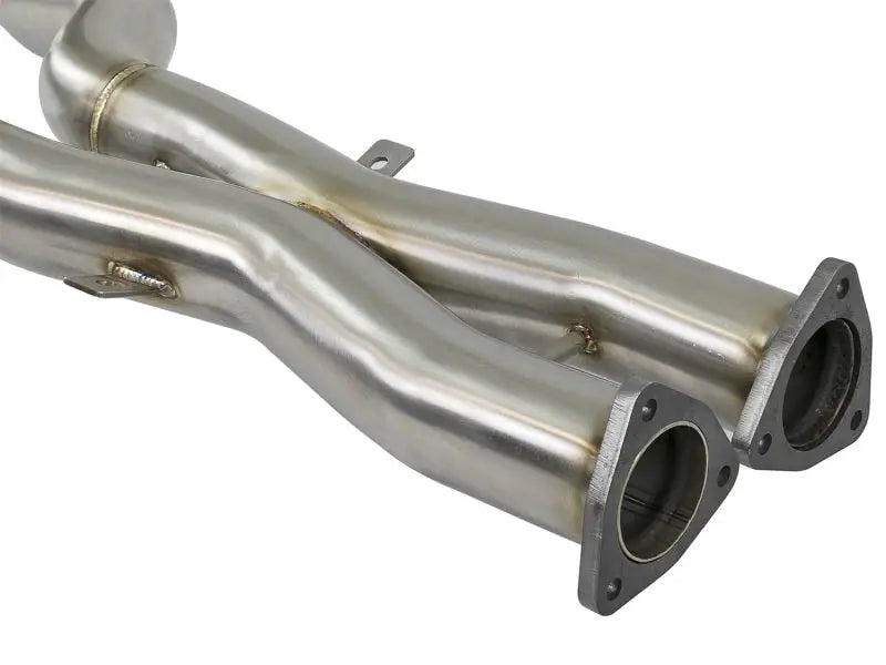 Stainless steel exhaust crossover pipes for afe mach force-xp on BMW Z4 M Coupe