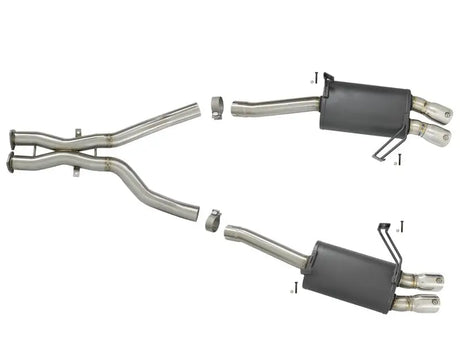 Stainless steel exhaust system for BMW Z4 M Coupe featuring aFe Mach Force-Xp cat-back system