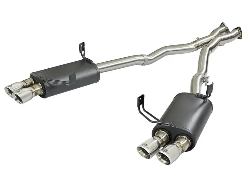 Stainless steel exhaust system with dual tips for BMW Z4 M Coupe AFE Mach Force-Xp