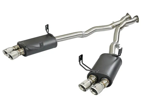 Stainless steel exhaust system with dual tips for BMW Z4 M Coupe AFE Mach Force-Xp