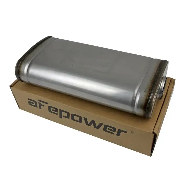 aFe MACH Force XP 304 Stainless Steel Muffler 2.5in Center/Offset 18in L x 9in W x 4in H - 49M30019