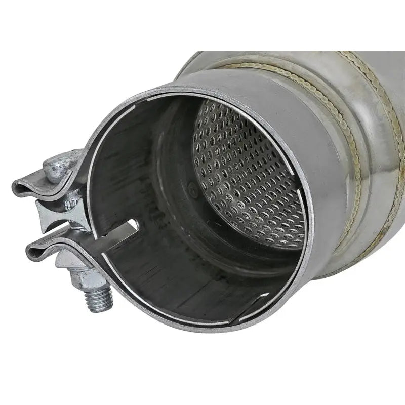 aFe 49M10002 aFe MACH Force-Xp 304 Stainless Steel Resonator 2.5in Inlet/Outlet x 4in Dia x 15in Body x 19in L - 49M10002