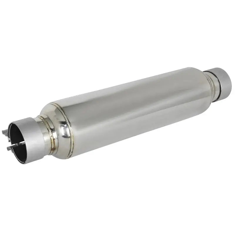 aFe 49M10002 aFe MACH Force-Xp 304 Stainless Steel Resonator 2.5in Inlet/Outlet x 4in Dia x 15in Body x 19in L - 49M10002