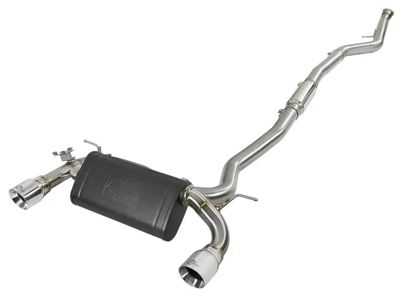 Stainless steel exhaust system for BMW 335i with afe mach force-xp 3in exhaust flow
