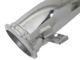 Shiny stainless steel afe mach down-pipe with mounting bracket for diesel trucks