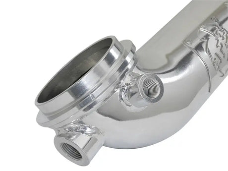 Polished aluminum pipe with threaded ports for afe mach stainless steel diesel trucks