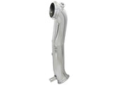Polished metal exhaust pipe from aFe MACH Force-Xp stainless steel diesel trucks part