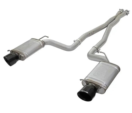 AFe Mach Force-Xp stainless steel dual exhaust system with black tips for Cadillac CTS-V