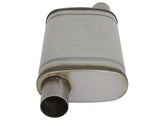 aFe MACH Force-Xp 409 SS Muffler 2.5in Offset Inlet/2.5in Offset Outlet 14in L x 9in W x 4in H Body 