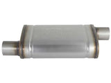 aFe MACH Force-Xp 409 SS Muffler 2.5in Offset Inlet/2.5in Offset Outlet 14in L x 9in W x 4in H Body 