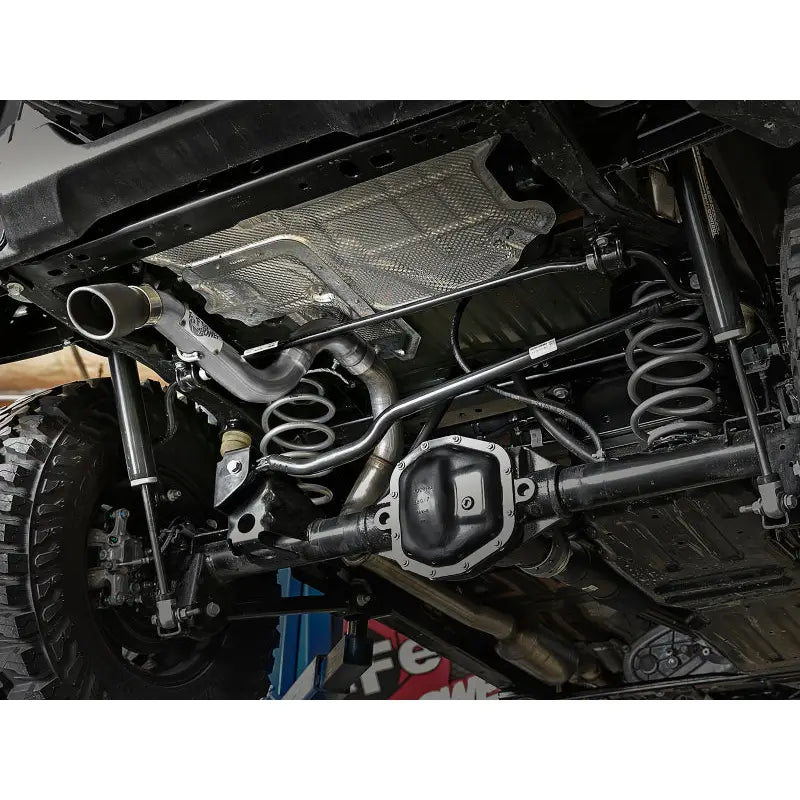 aFe 49-48070-1B aFe MACH Force-Xp Axle-Back Exhaust System w/Black Tip 18-20 Jeep Wrangler L4-2.0T / V6-3.6L
