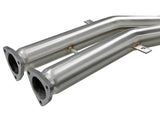 Metal exhaust pipes with flanges for aFe Mach ForceXP stainless steel cat-back BMW M3 E46