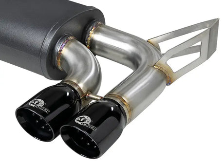Photo of aFe MACH ForceXP stainless steel dual exhaust system on BMW M3 E46