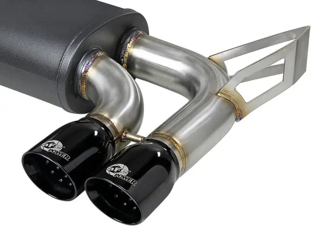 Photo of aFe MACH ForceXP stainless steel dual exhaust system on BMW M3 E46