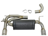 Car exhaust system for BMW 340i with afe machforce axle-back exhaust and polished tips