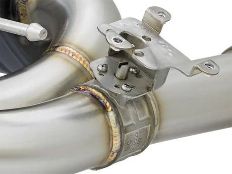 Stainless steel exhaust pipe with valve actuator for afe machforce BMW 340i axle-back exhaust