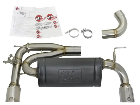 Stainless steel afe machforce axle-back exhaust for BMW 340i with polished tips