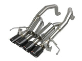 AFe MACHForce XP Axle Back 304SS Exhaust with dual stainless steel pipes and carbon fiber tips