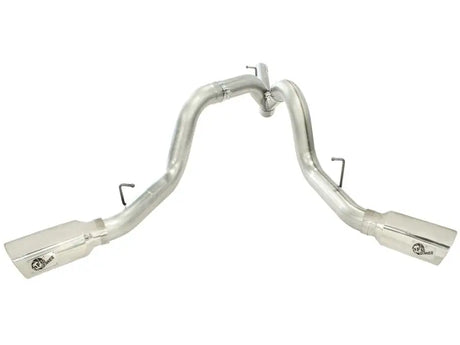 Stainless steel exhaust system for diesel trucks with aFe MachForce XP exhaust setup