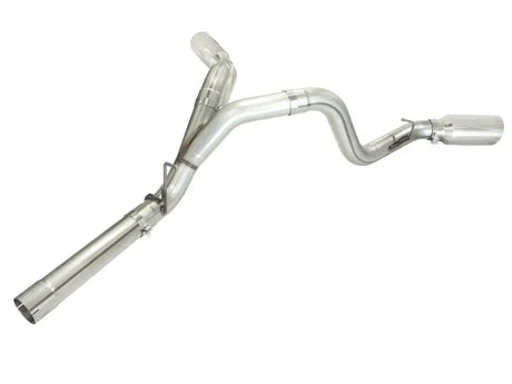 Shiny metal exhaust system for diesel trucks, afe machforce xp exhaust for GM LML