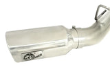Shiny metal exhaust pipe for diesel trucks with afe machforce xp exhaust system
