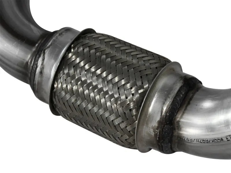 Braided stainless steel exhaust flex pipe for aFe MachForce XP Exhaust Cat-Back on Audi A4 B8