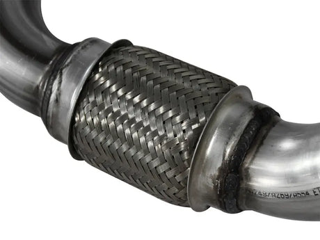 Braided stainless steel exhaust flex pipe for aFe MachForce XP Exhaust Cat-Back on Audi A4 B8