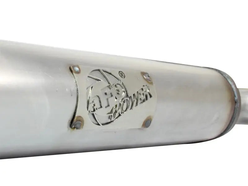 Silver exhaust component for aFe MachForce XP Exhaust Cat-Back on Audi A4 B8