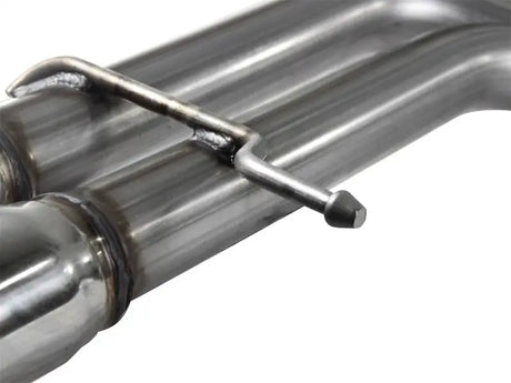 Shiny metal exhaust pipes with bracket for aFe MachForce XP Exhaust Cat-Back SS-304