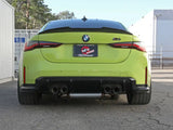 Lime green BMW M4 with afe Machforce XP Exhausts and Carbon Tips for BMW M2 Competition