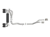 Stainless steel afe machforce XP exhaust for BMW M2 Competition with carbon tips