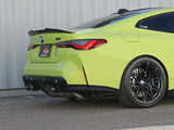 Lime green BMW M2 Competition with aFe MACHForce XP Exhausts Cat-Back SS
