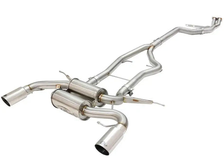 Stainless steel exhaust system for BMW 335i E90 E92 with afe machforce XP SS polish tip