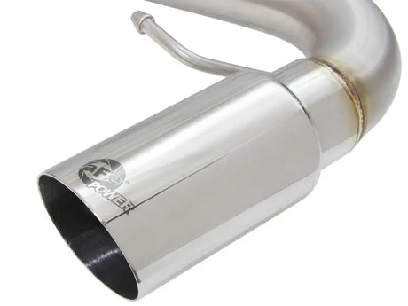 Shiny chrome exhaust pipe on afe machforce cat back exhaust for BMW 335i E90 E92