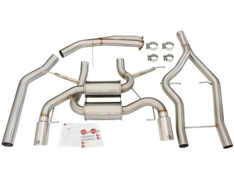 Stainless steel exhaust system for BMW 335i E90 E92 with aFe MachForce XP tips