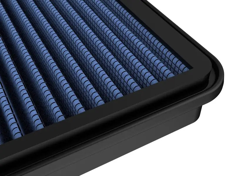 Blue aFe Magnum Flow Pro 5R air filter with black frame for RAM 1500 TRX V8