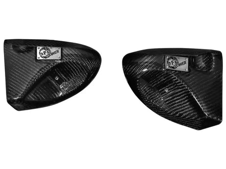 Two carbon fiber air boxes for afe magnum force intake system on BMW M5 F10