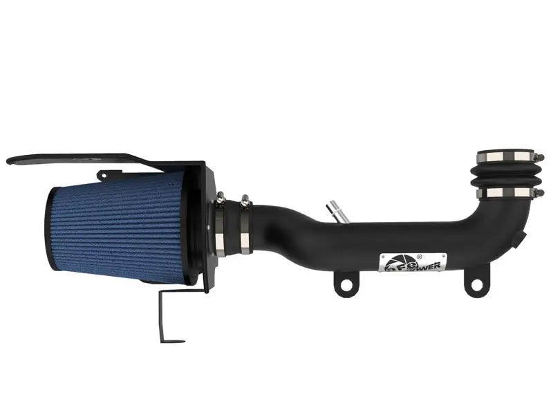 aFe Magnum FORCE Stage-2 XP Pro 5R Cold Air Intake System for 2018+ Jeep Wrangler JL V6 3.6L featuring a 7.5" performance air filter, mandrel-bent tubing, and one-piece heat shield.