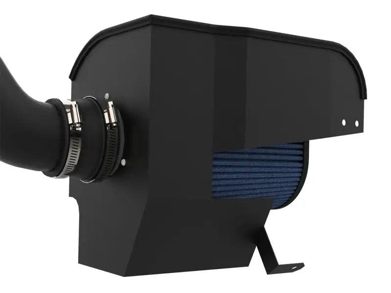 aFe Magnum FORCE Stage-2 XP Pro 5R Cold Air Intake System for 2018+ Jeep Wrangler (JL) V6 3.6L with 7-1/2" Tall Inverted Top Conical Air Filter, Wrinkle-Black Powder-Coated Aluminum Intake Tube, and One-Piece Heat Shield.
