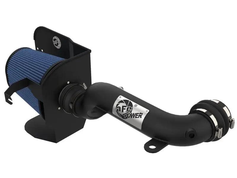aFe Magnum FORCE Stage-2 XP Pro 5R Cold Air Intake System for 2018+ Jeep Wrangler (JL) V6 3.6L featuring a 7.5” tall inverted top conical air filter, mandrel-bent aluminum tubing, and a one-piece heat shield.