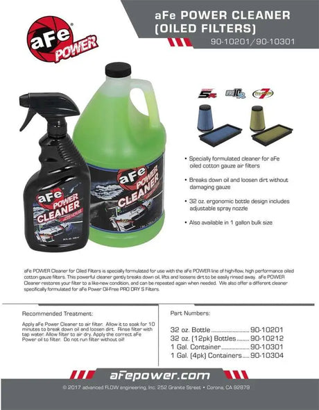 AFE MagnumFLOW Pro 5R Air Filter Power Cleaner 32 oz Spray Bottle 