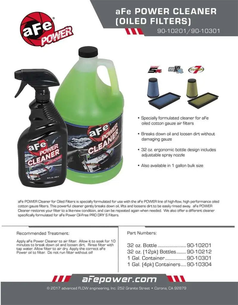 AFE MagnumFLOW Pro 5R Air Filter Power Cleaner 32 oz Spray Bottle 