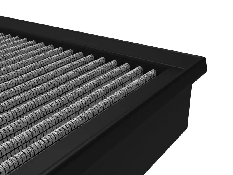 Black grill with metal grate on aFe MagnumFLOW Pro 5R performance air filters for dust holding capacity
