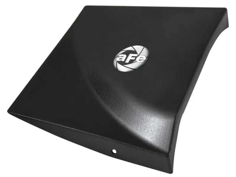 Black curved rectangular cover for afe magnumforce air intake system on BMW 328i F30