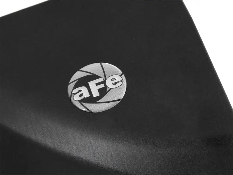 Round aFe logo on aFe MagnumFORCE Air Intake System cover for BMW 328i F30