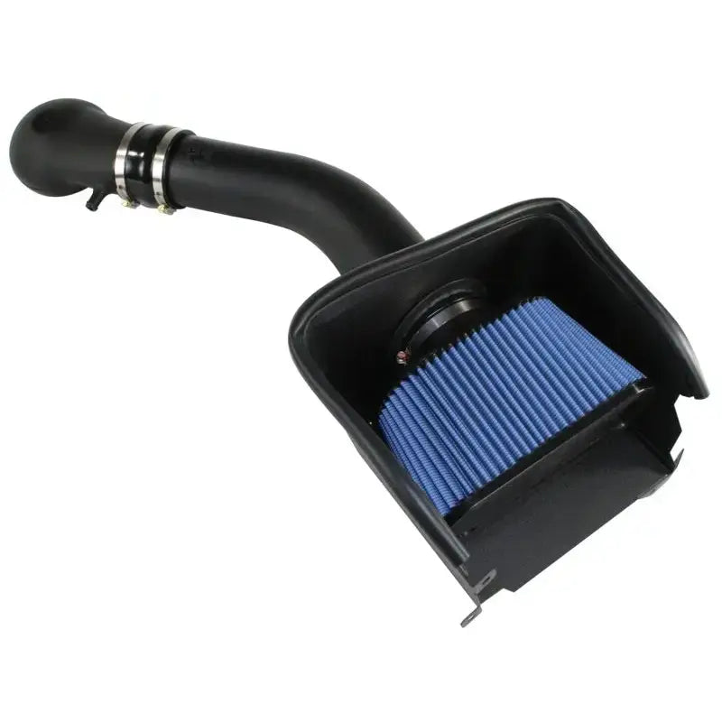 Black air intake system with blue filter for P5R AFE MagnumFORCE Intakes Dodge trucks