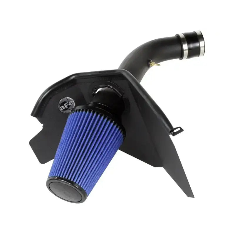 Black aFe MagnumFORCE P5R air intake with blue filter for Toyota Tacoma 99-04