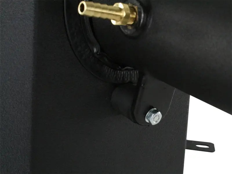 Black metal reservoir with brass fitting for toyota tacoma P5R afe magnumforce intake