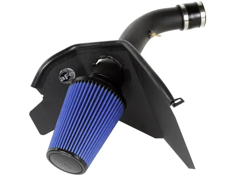 Black aFe MagnumFORCE P5R air intake with blue filter for Toyota Tacoma 99-04